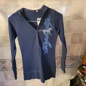vintage cowgirl up hooded shirt